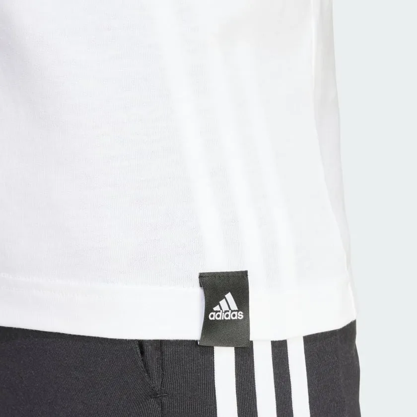 ADIDAS MEN'S ESSENTIALS GRAPHIC WHITE TEE