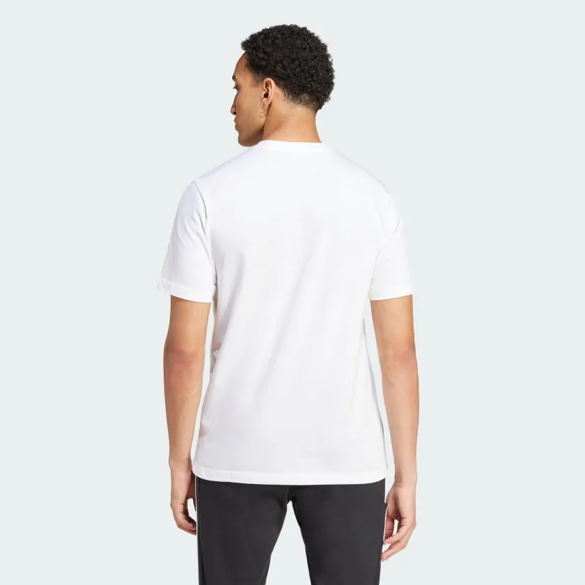 ADIDAS MEN'S ESSENTIALS GRAPHIC WHITE TEE