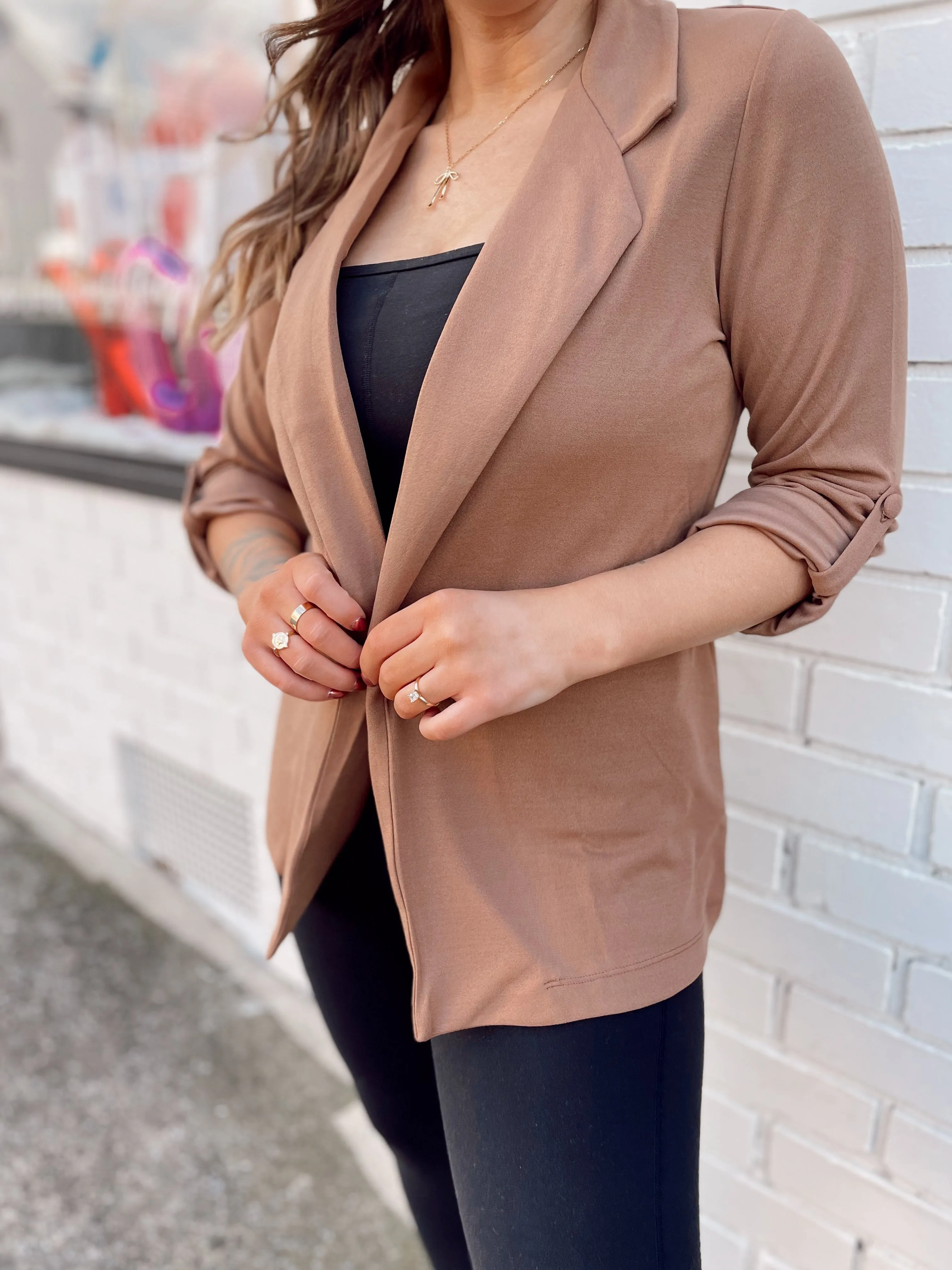 Back to Basics Blazer in Mocha