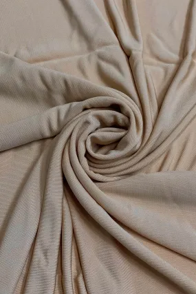 Beige Rayon Matte Jersey