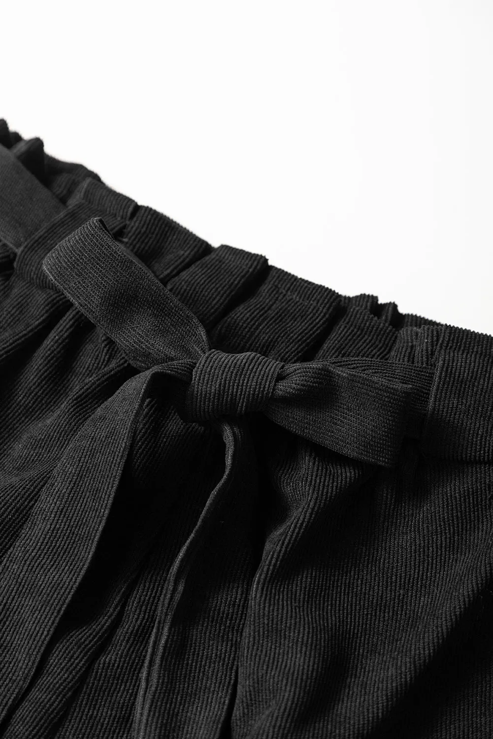 Black Cotton Blend Pocketed Knit Shorts