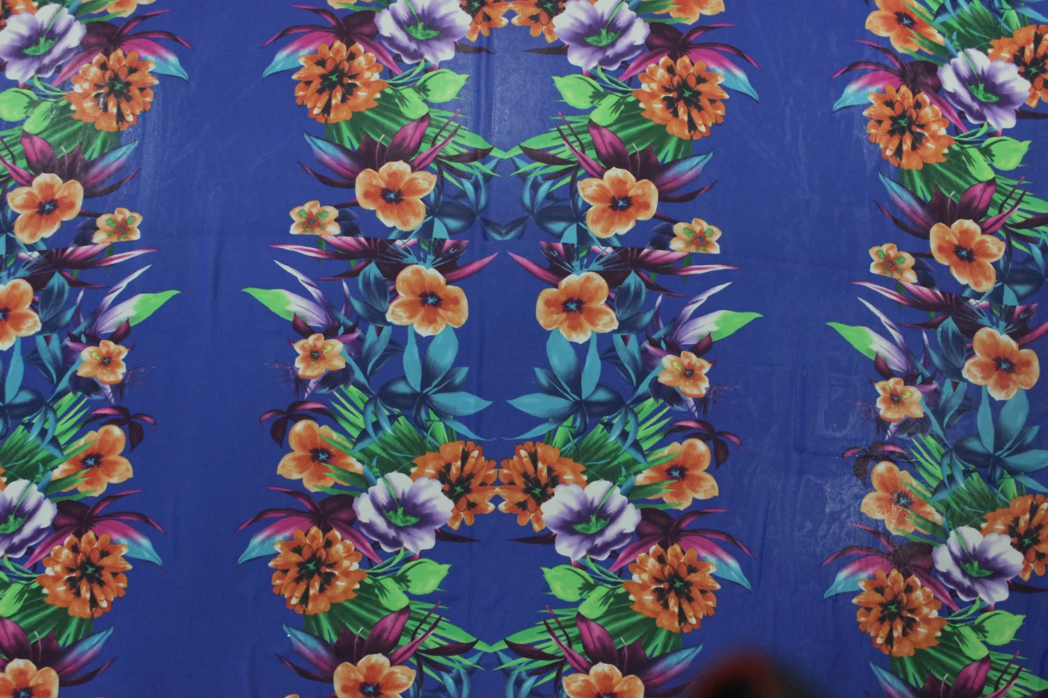 Blue Printed Georgette Fabric