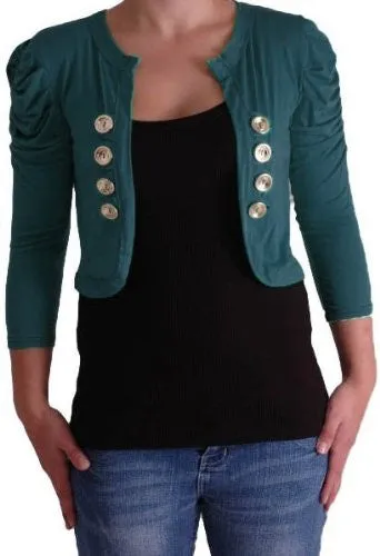 Celeste Military Open Front Cardigan