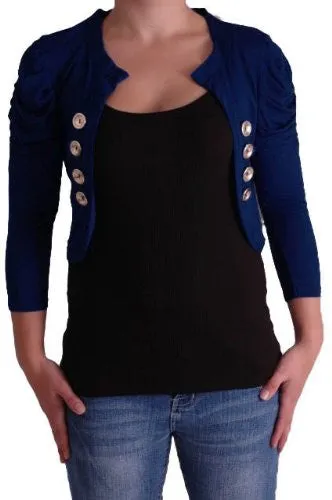 Celeste Military Open Front Cardigan