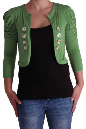 Celeste Military Open Front Cardigan