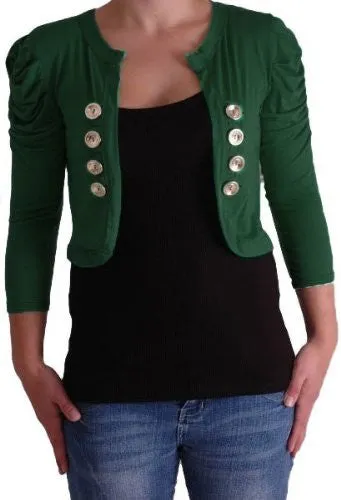 Celeste Military Open Front Cardigan