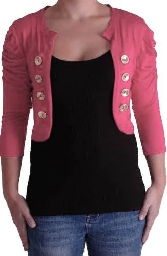 Celeste Military Open Front Cardigan