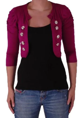 Celeste Military Open Front Cardigan