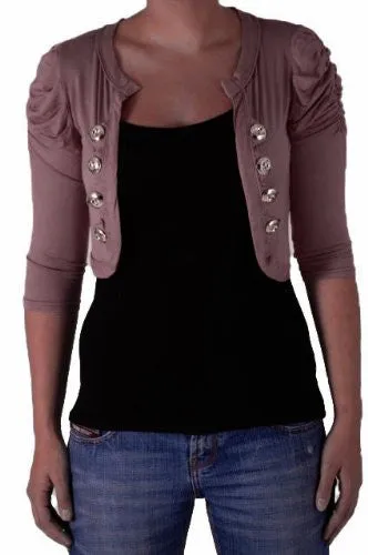 Celeste Military Open Front Cardigan