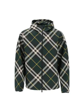 Check Lightweight Hooded Jacket