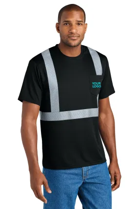 CornerStone Enhanced Visibility Segmented Custom Tape Tees, Black