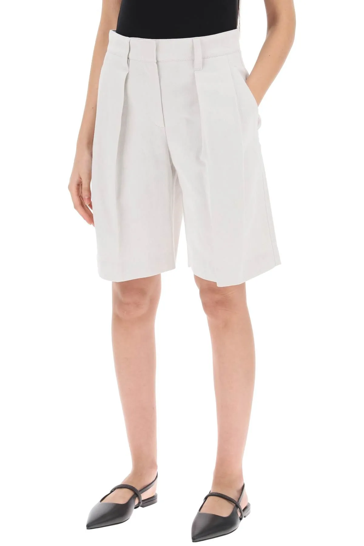 cotton-linen shorts