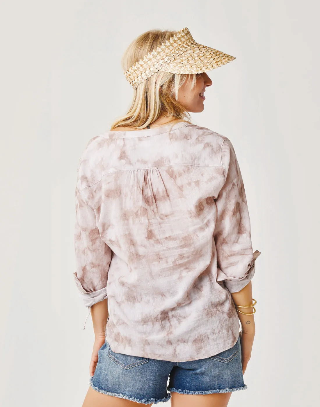 Dylan Gauze Shirt: Fawn Tie Dye - FINAL SALE