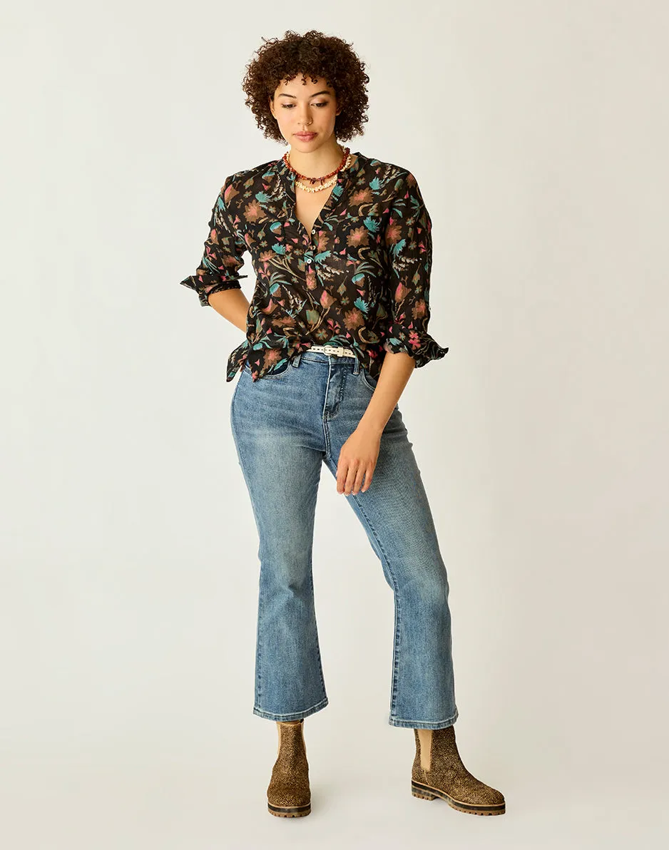 Dylan Gauze Shirt: Scattered Floral