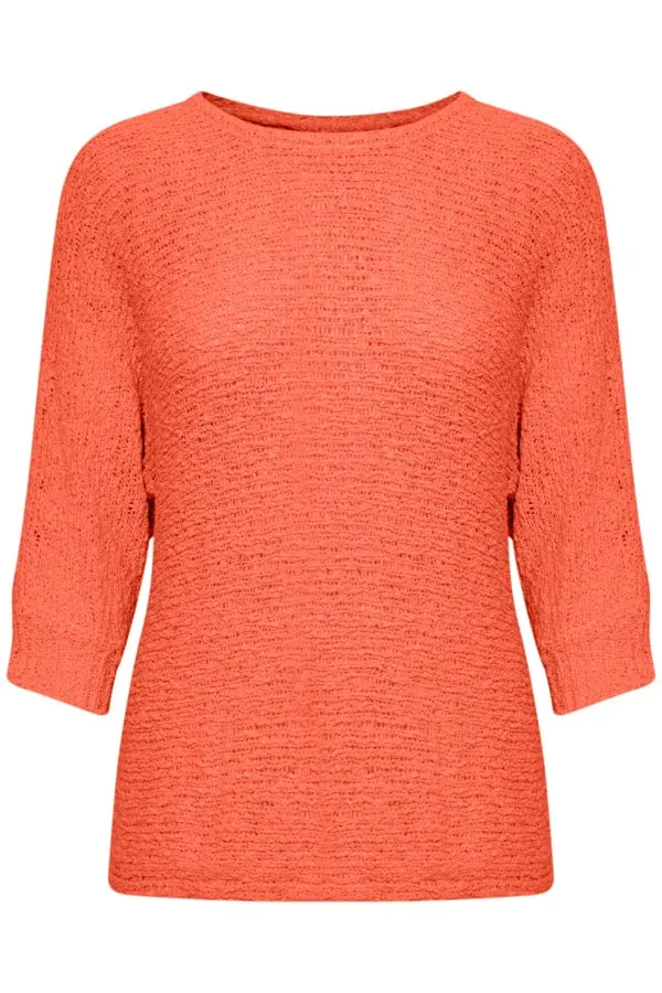 Fransa Lightweight Jumper Coral