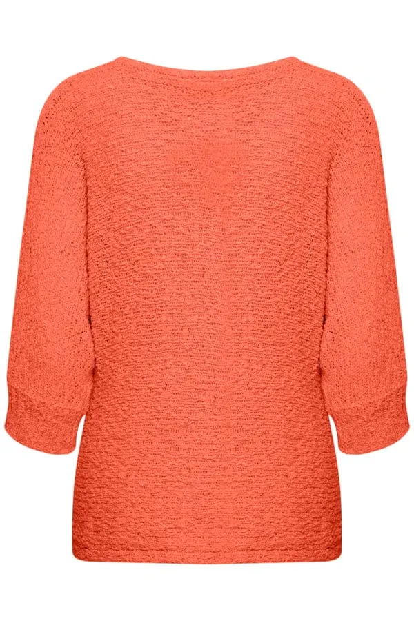 Fransa Lightweight Jumper Coral