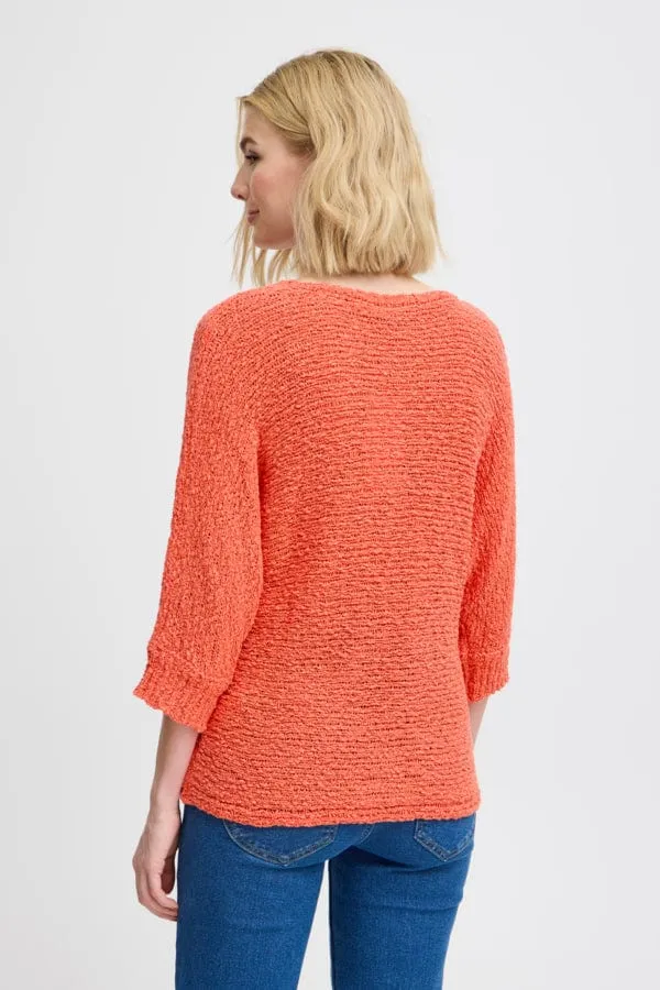 Fransa Lightweight Jumper Coral