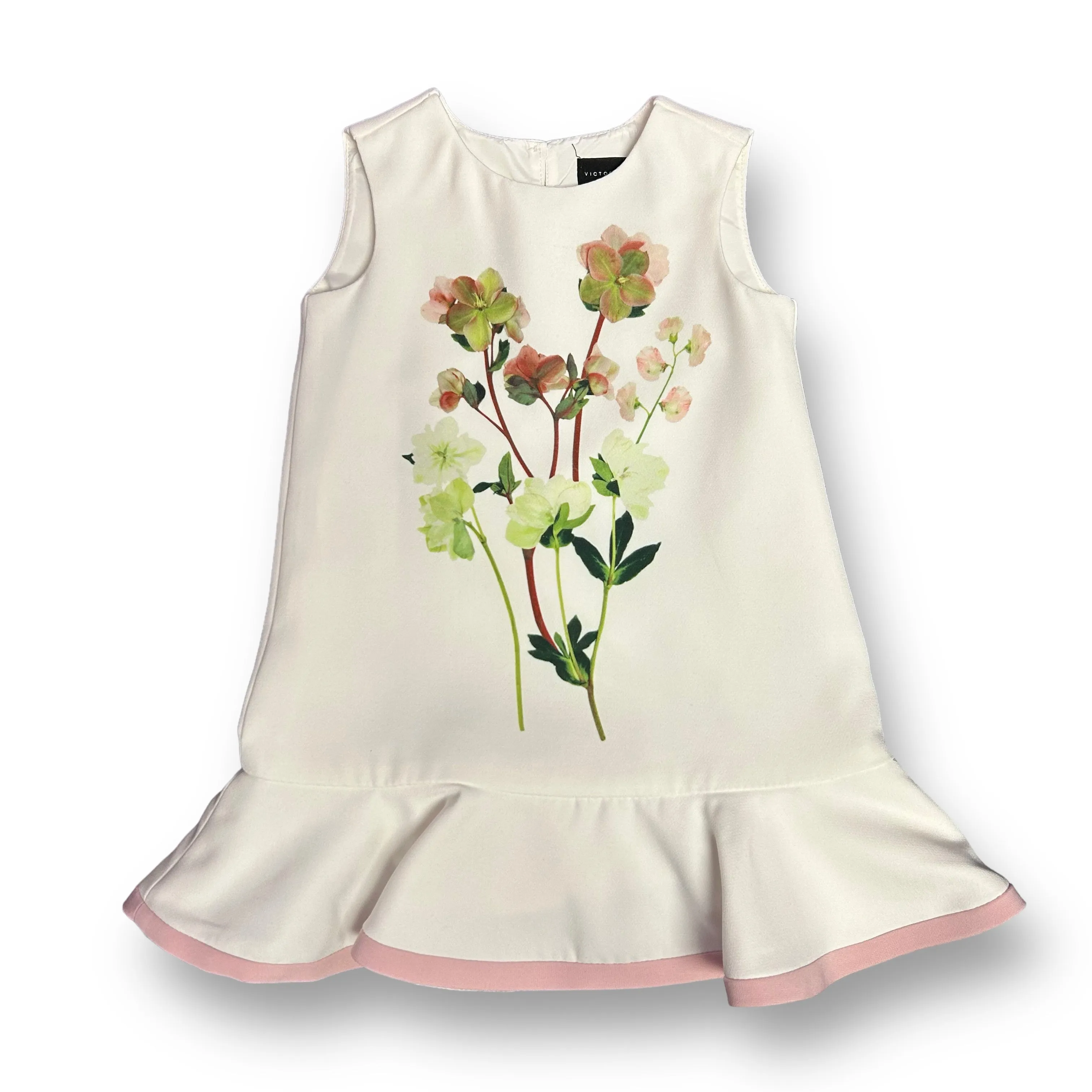 Girls Victoria Beckham Size 2T White Lightweight Sleeveless Summer Dress