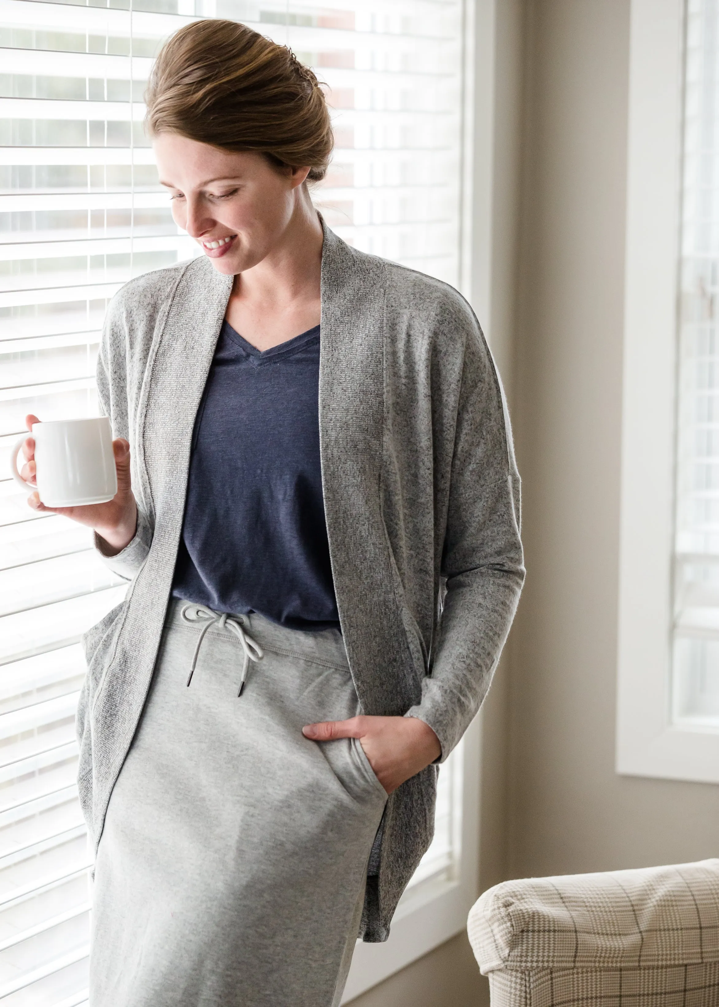 Gray Lightweight Dolman Sweater - FINAL SALE