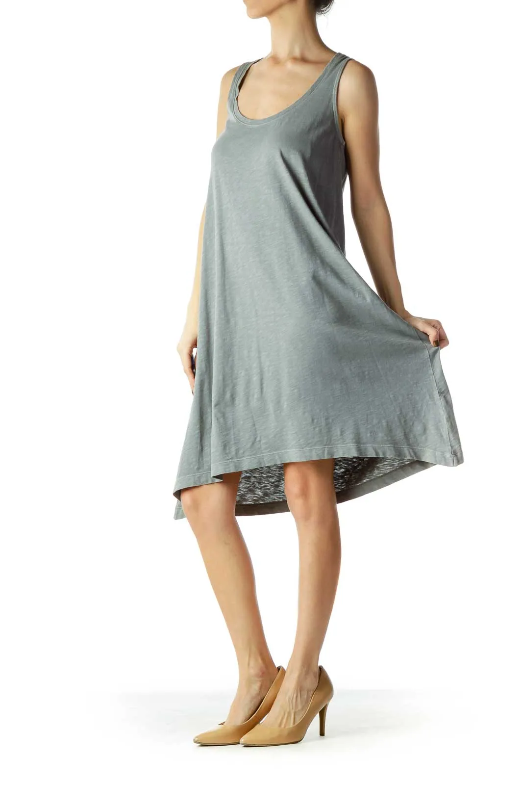 Gray Loose Jersey Dress