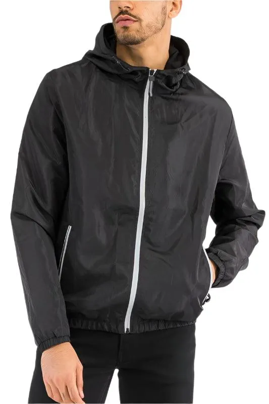 Hooded Lightweight Windbreaker Jackets Mens