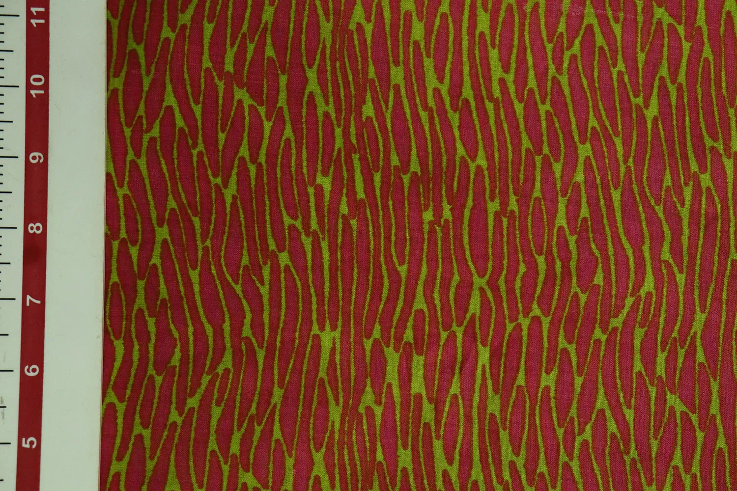 Light Green & Maroon Abstract Printed Chanderi Cotton Silk Fabric