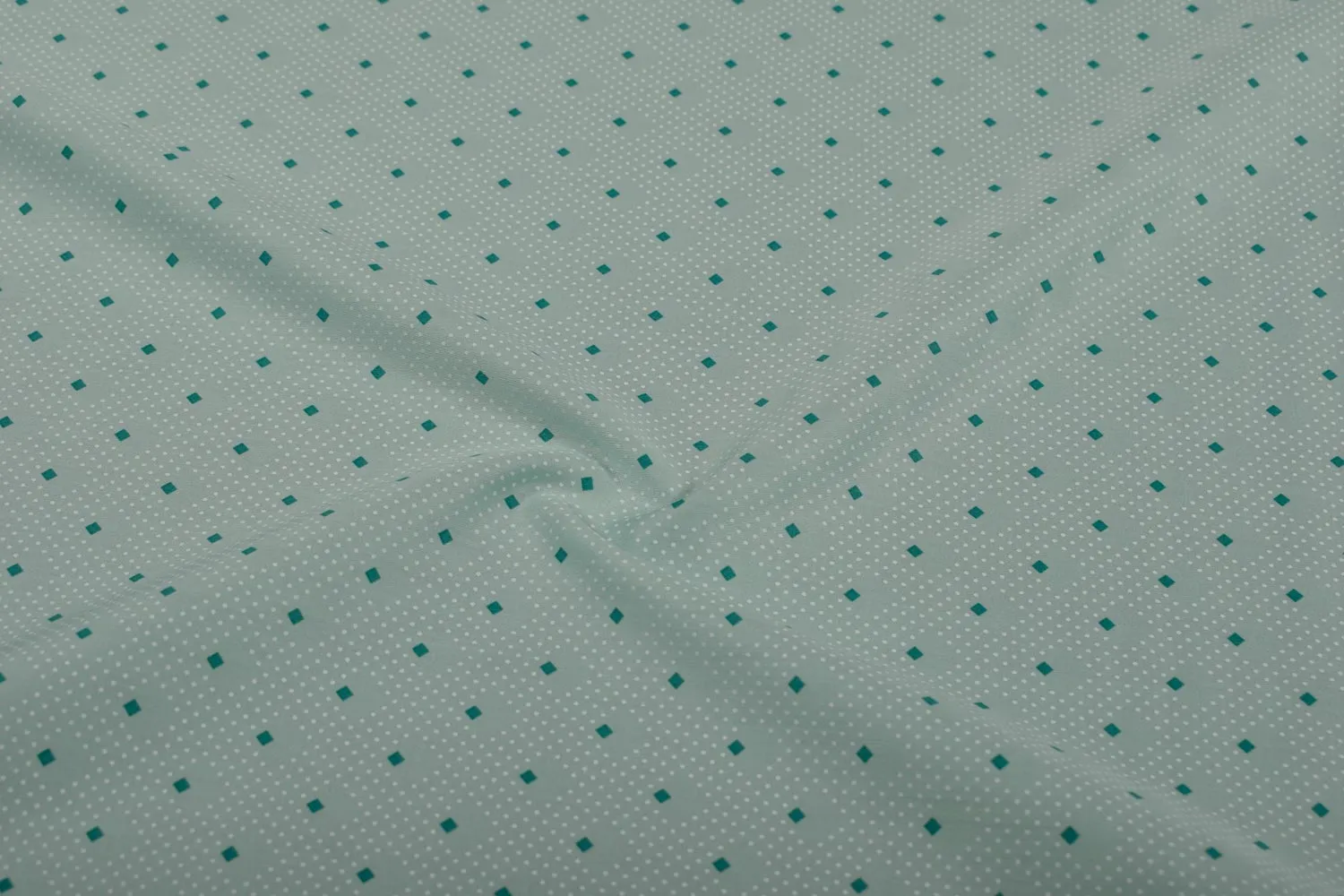 Light Green Printed Cotton Satin Fabric