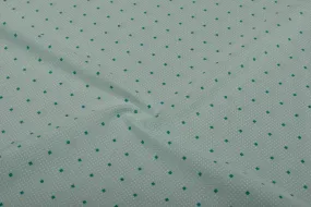 Light Green Printed Cotton Satin Fabric