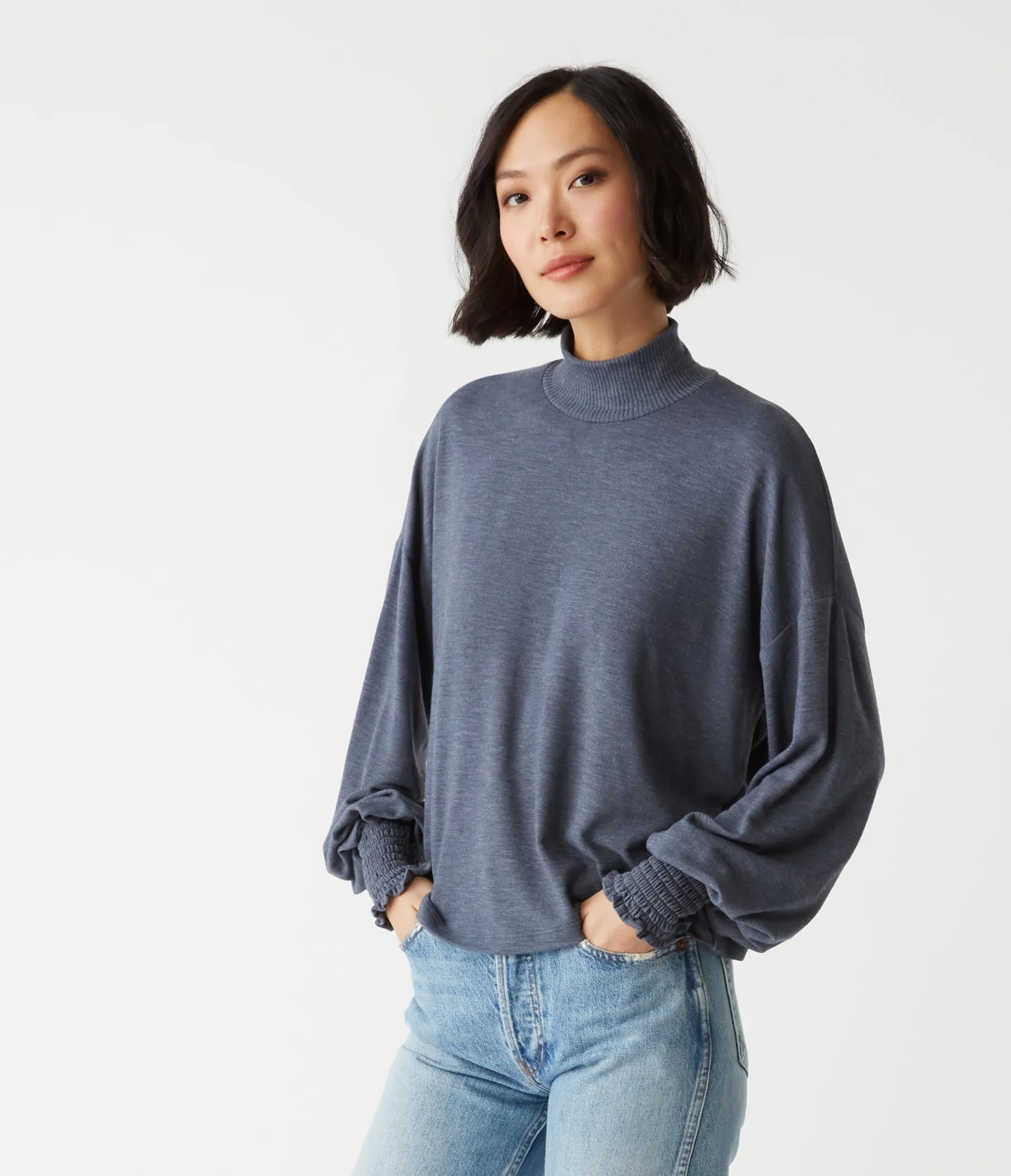 Lila Mock Neck Top