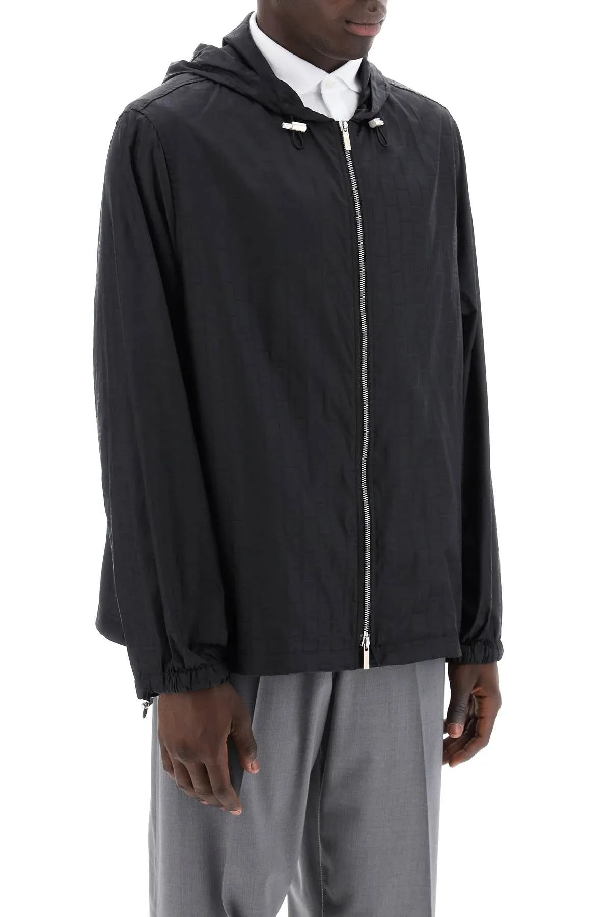 LOGO NYLON WINDBREAKER JACKET