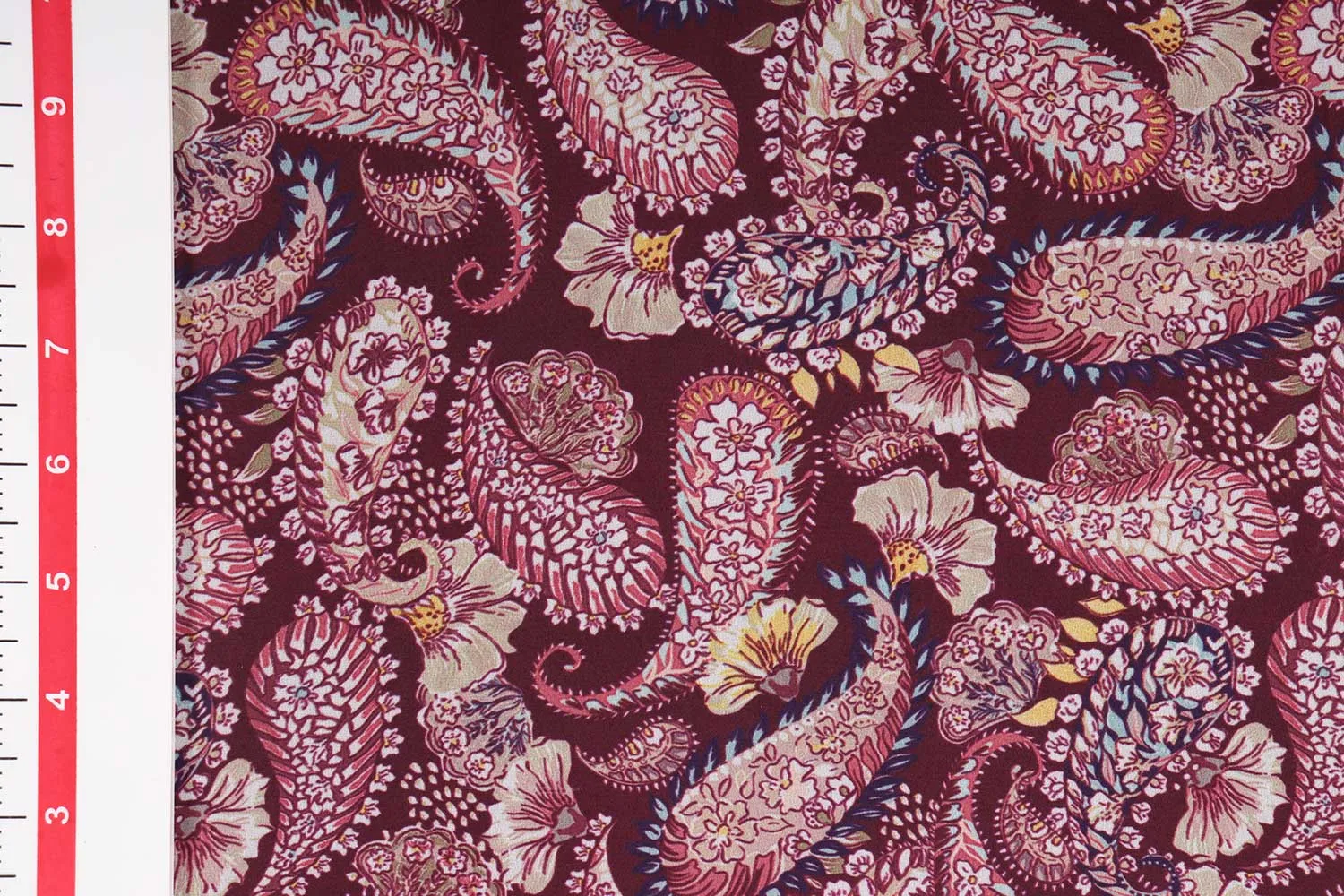 Maroon Printed Georgette Fabric