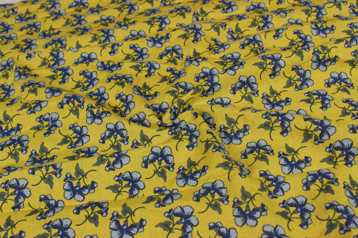 Multicolour Floral Cotton Cambric Fabric