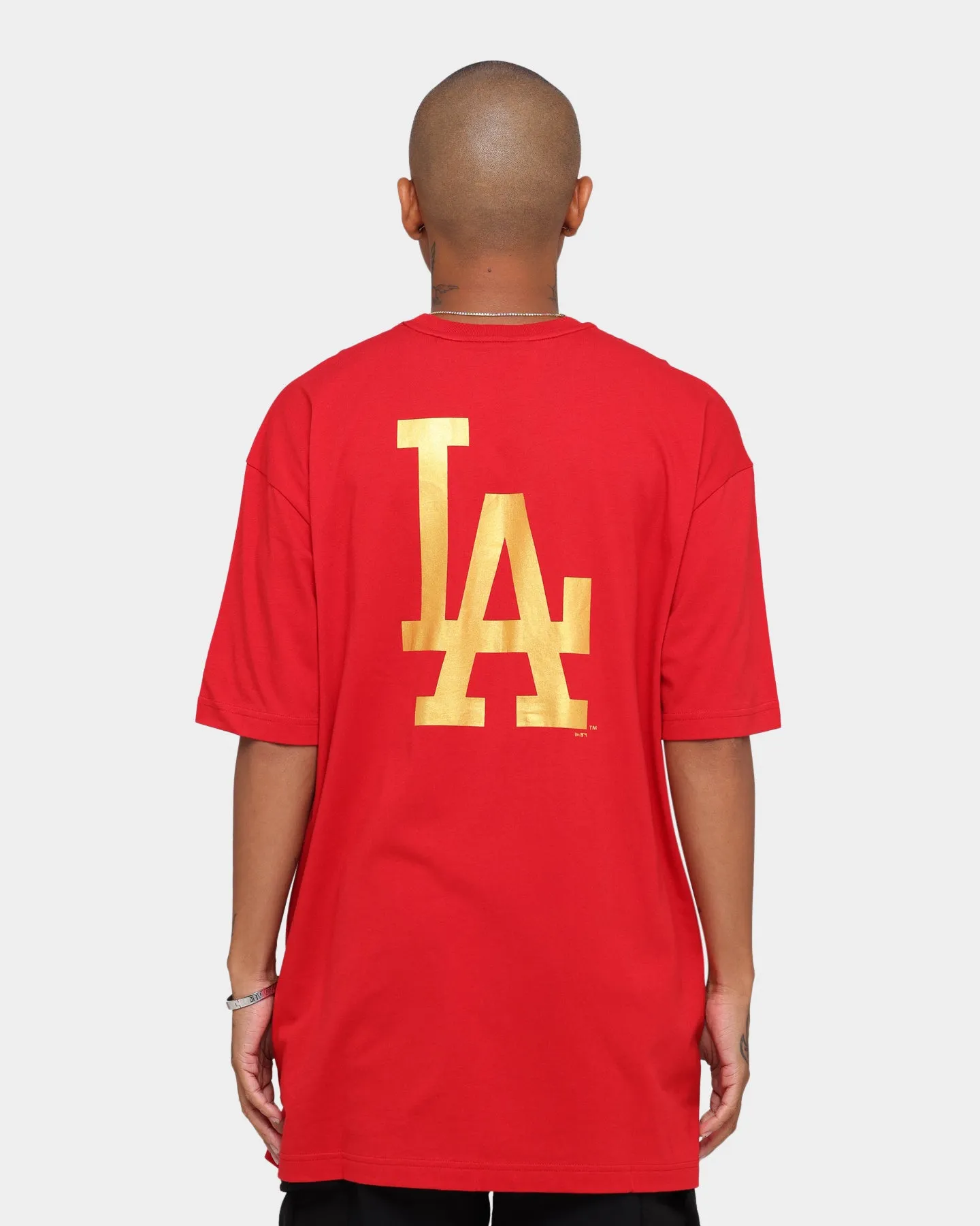 New Era Los Angeles Dodgers Oversize T-Shirt Scarlet/Gold