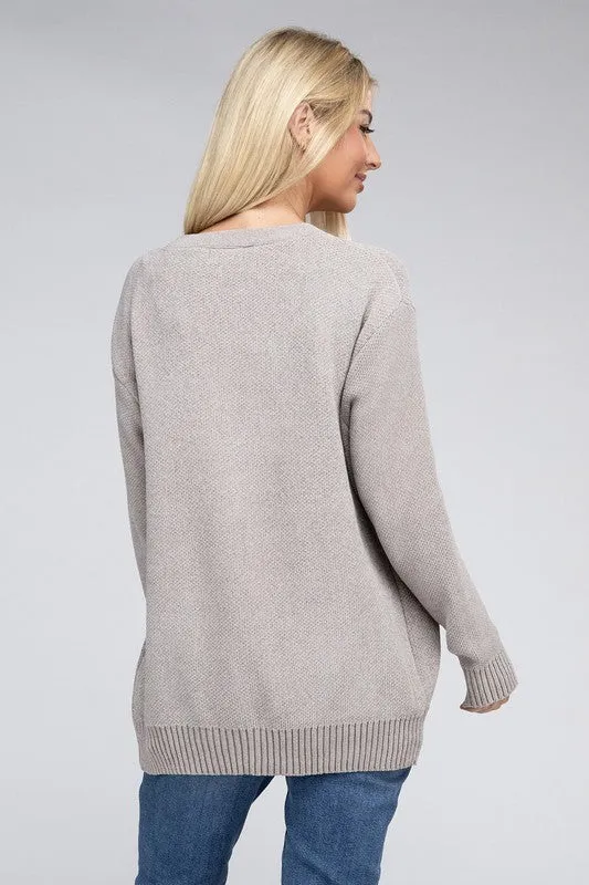 Open Front Sweater Cardigan