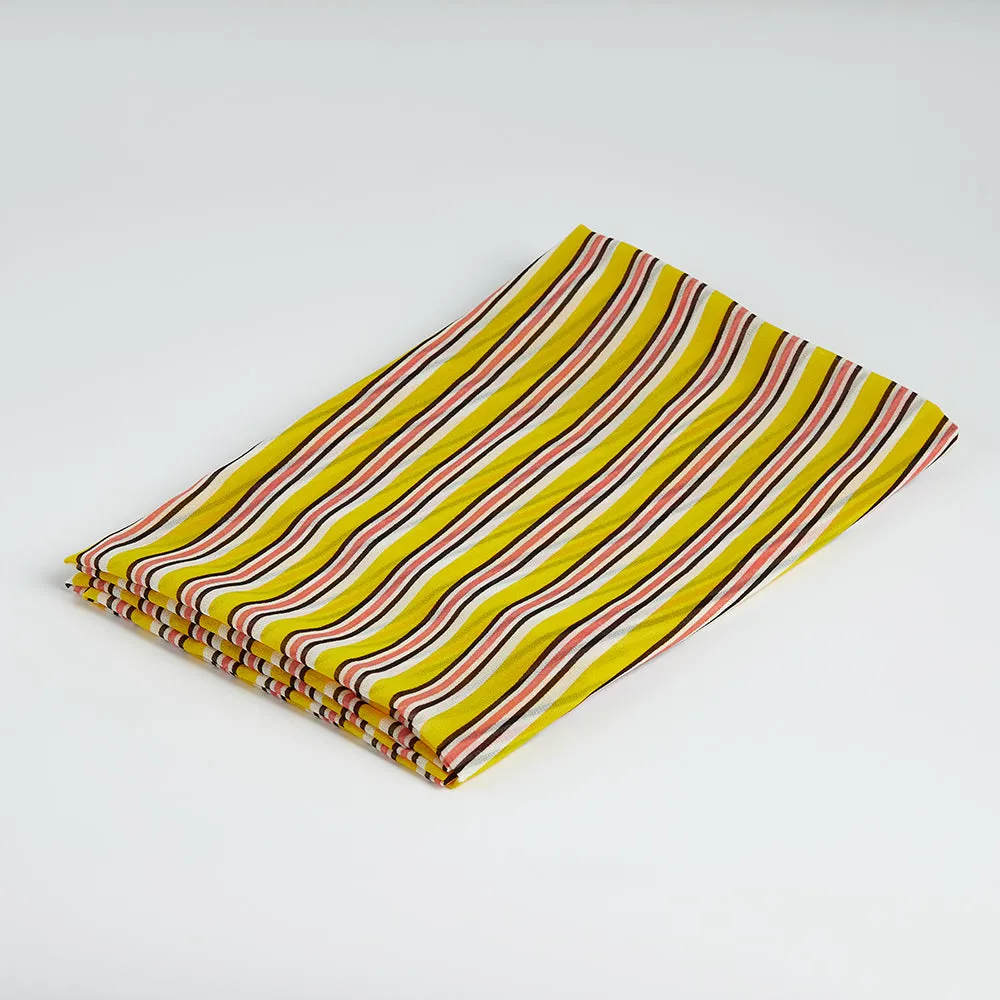 Polyester Stripes Pattern Chiffon Fabric