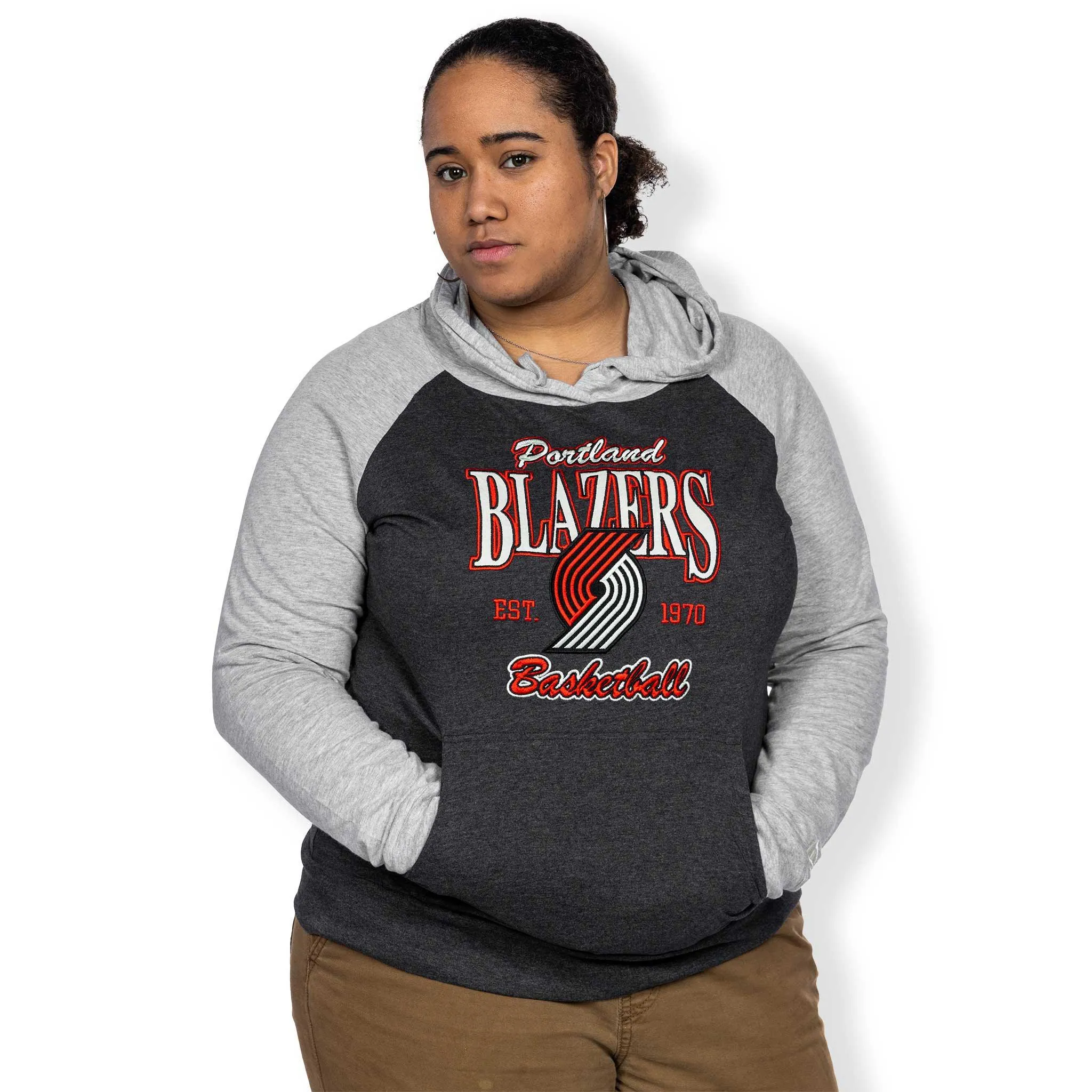 Portland Trail Blazers Women's New Era Throwback Hoodie