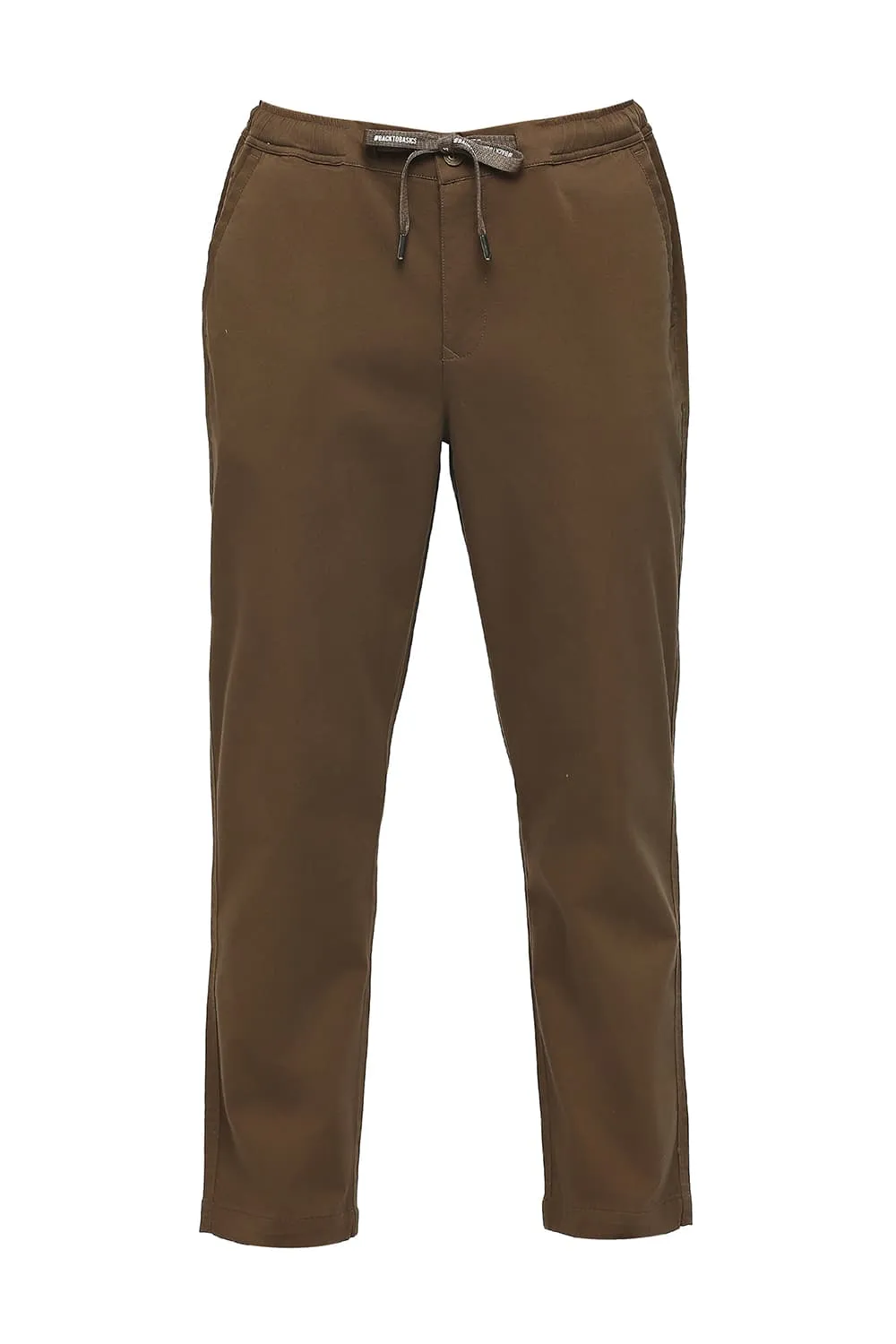 Relaxed Fit Cotton Stretch Dobby Trousers