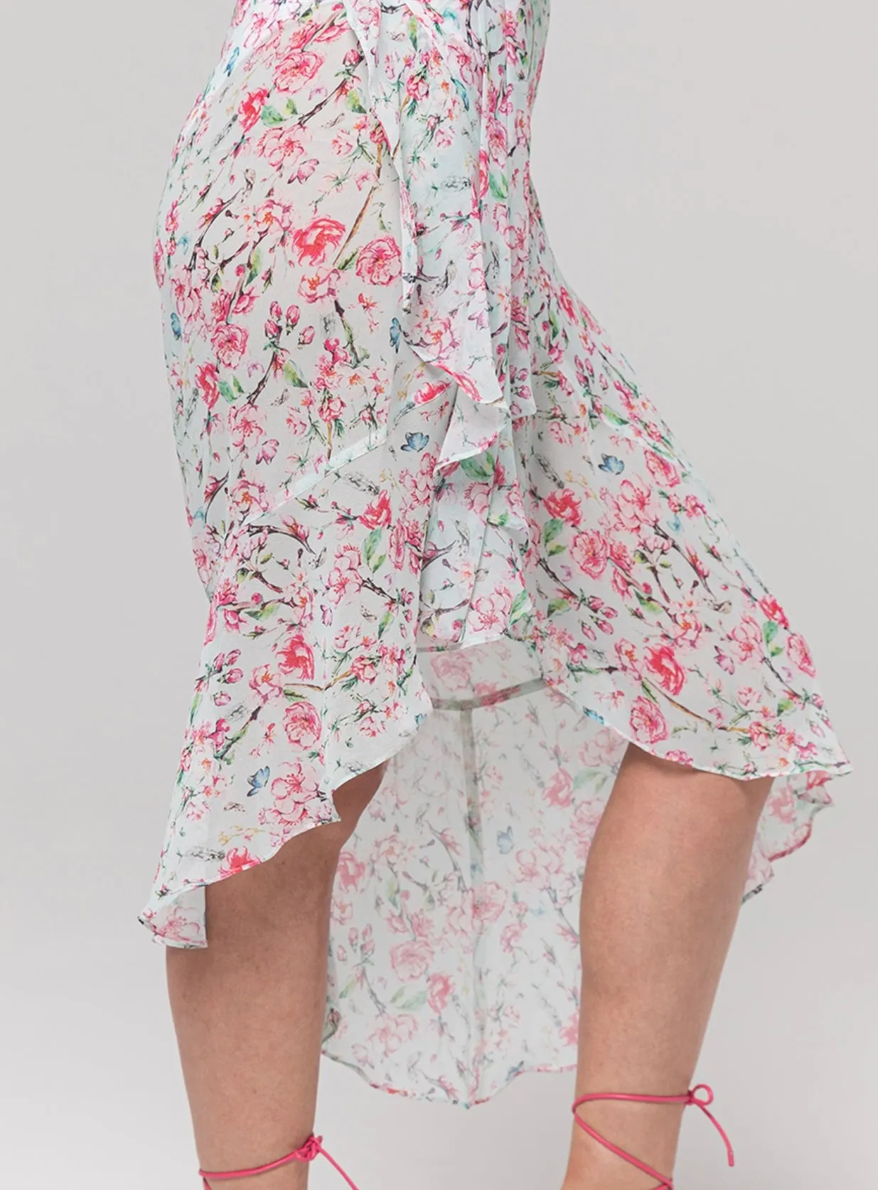 Rose Garden - Wrap Ruffle Skirt