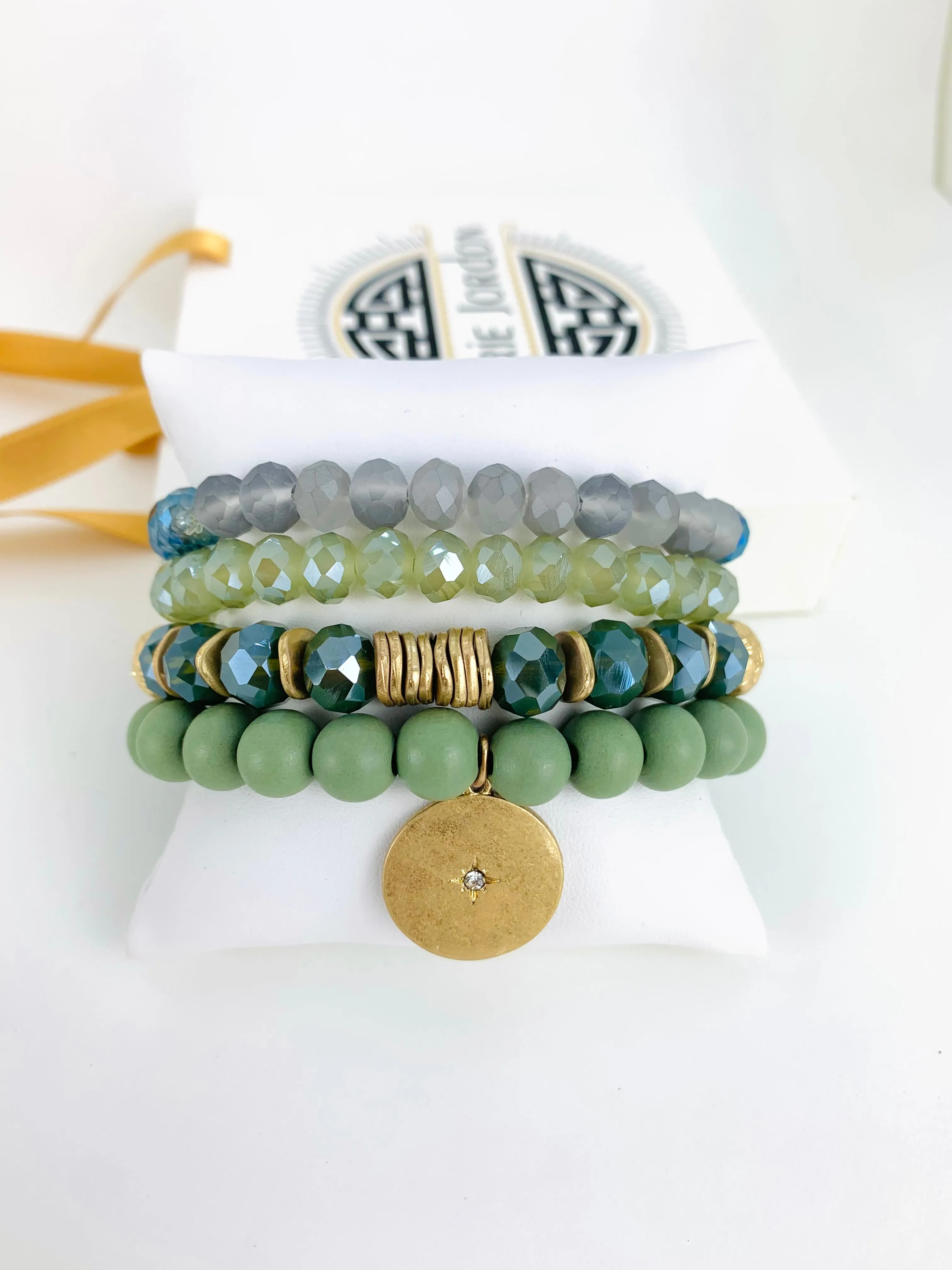 Sage Moon Bracelet Set