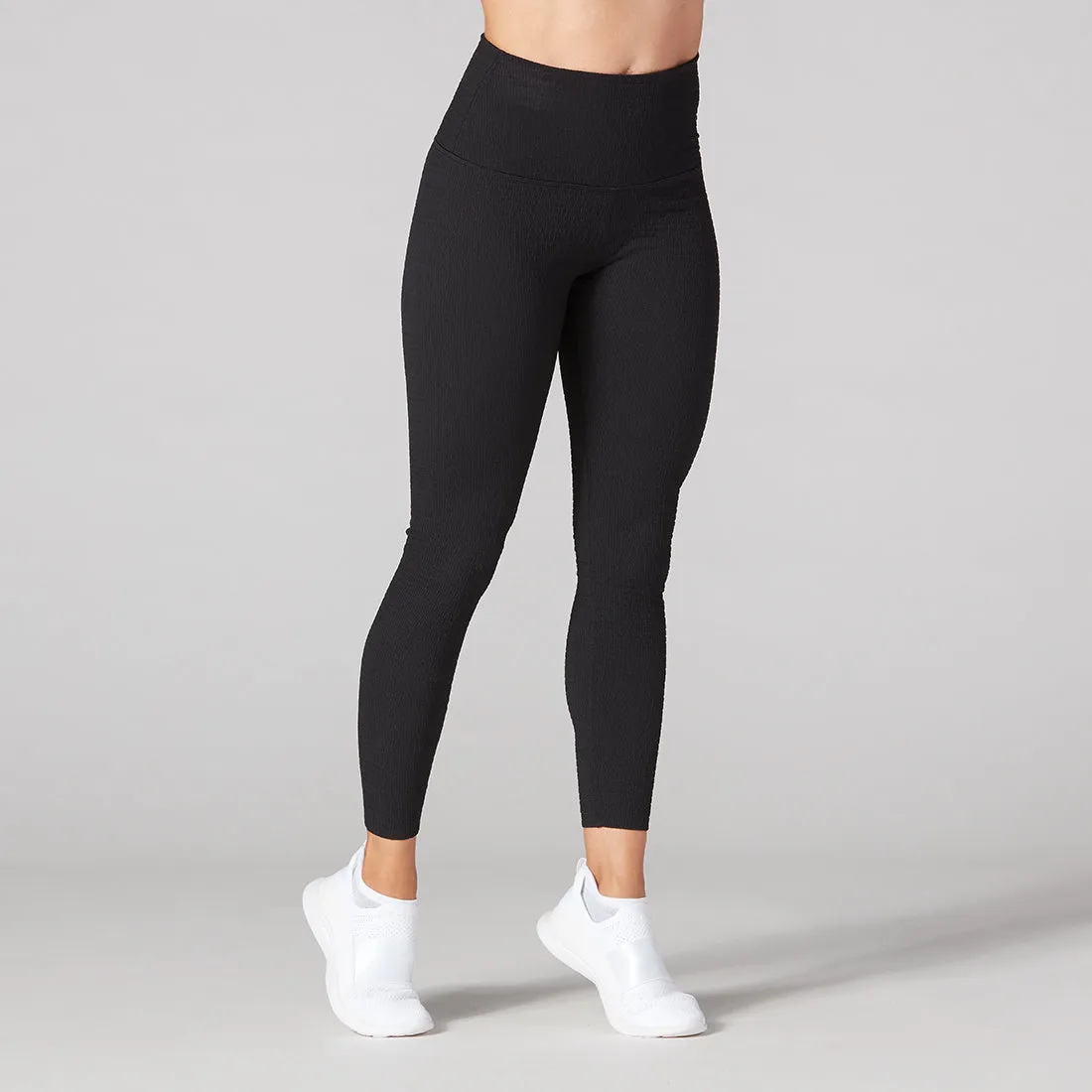 Seersucker High Waisted 7/8 Leggings *