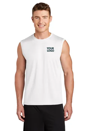 Sport-Tek Sleeveless PosiCharge Custom Competitor Tee's, White