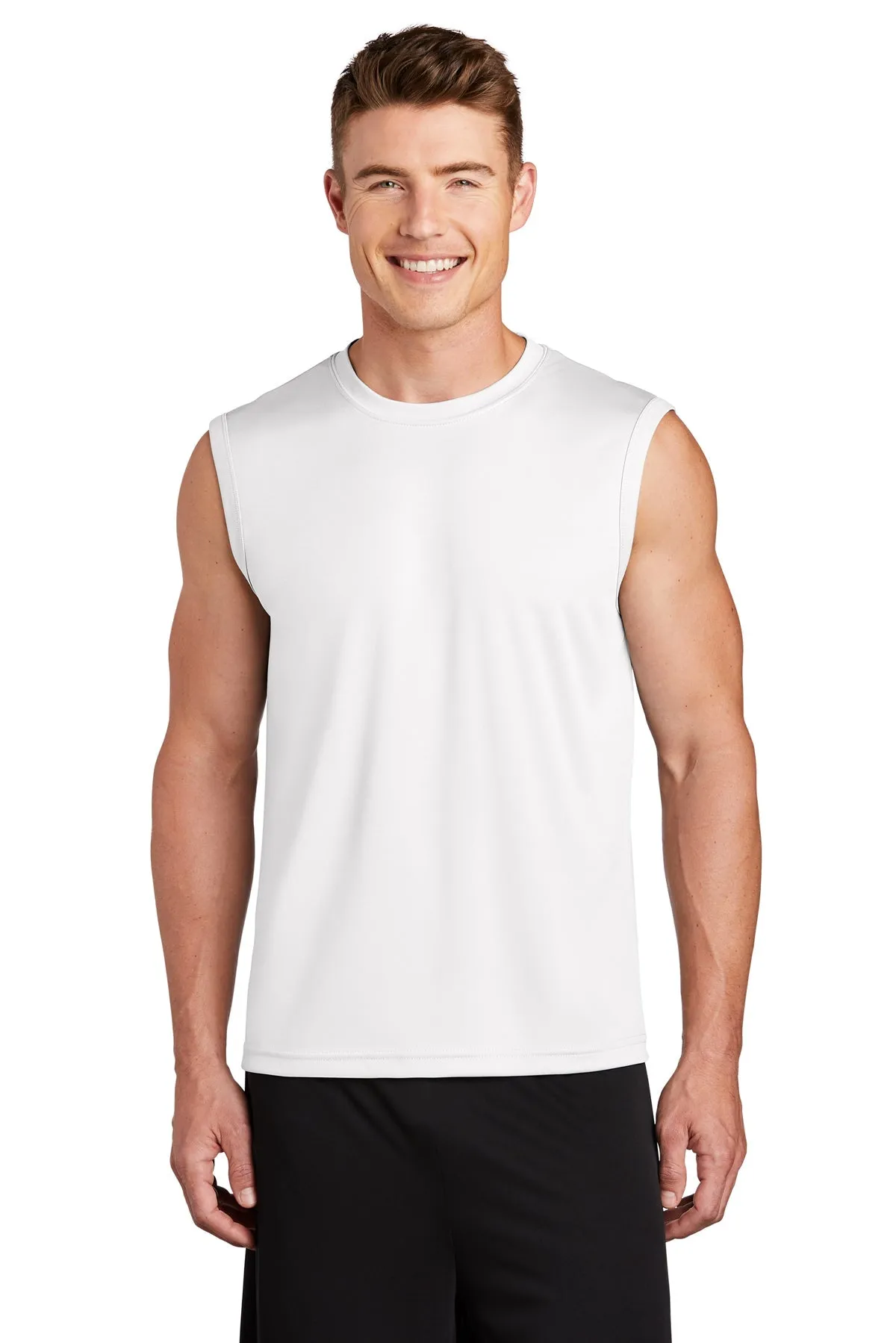 Sport-Tek Sleeveless PosiCharge Custom Competitor Tee's, White