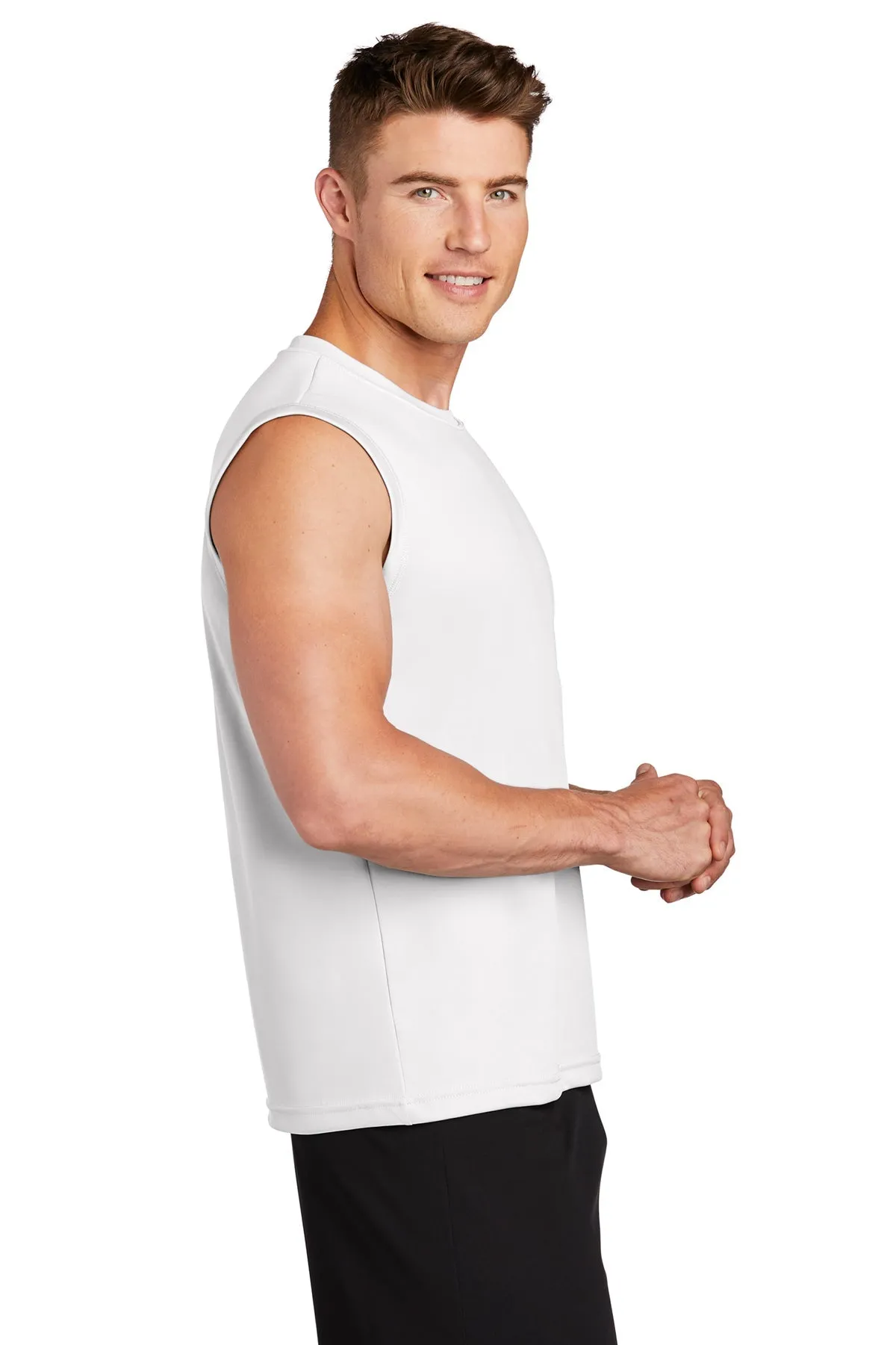 Sport-Tek Sleeveless PosiCharge Custom Competitor Tee's, White