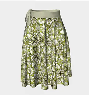 Spring Pine Branch Wrap Skirt