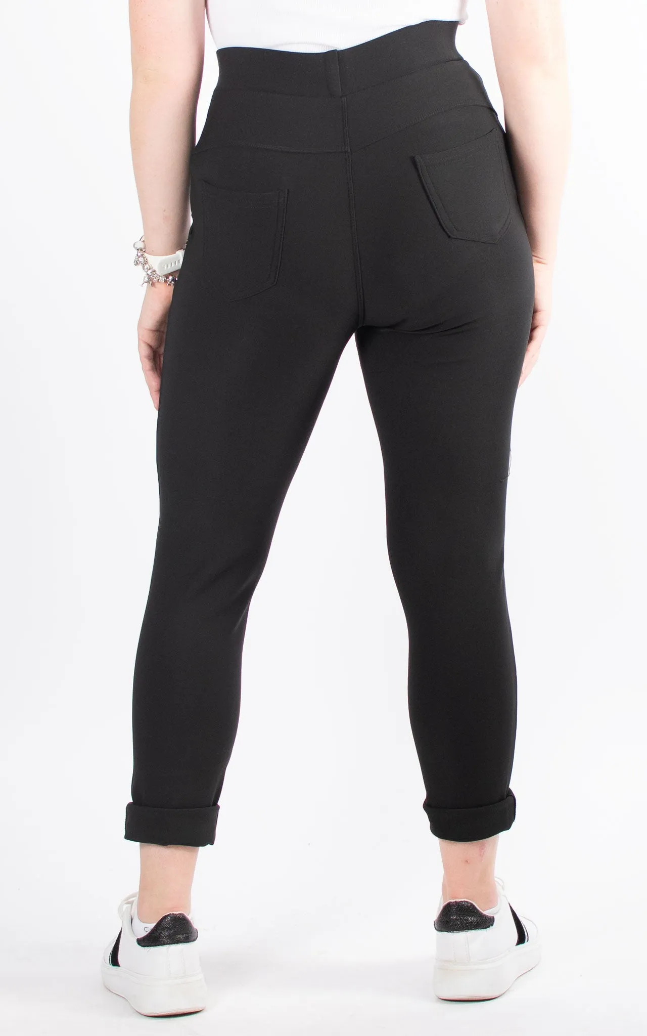 Stretch Pocket Trousers | Black