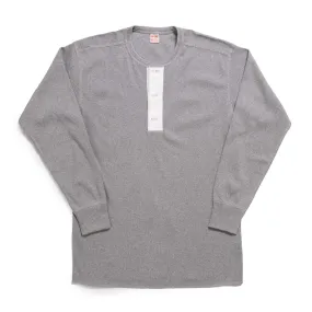 The Real McCoy's Union Henley Undershirt L/S Medium Grey