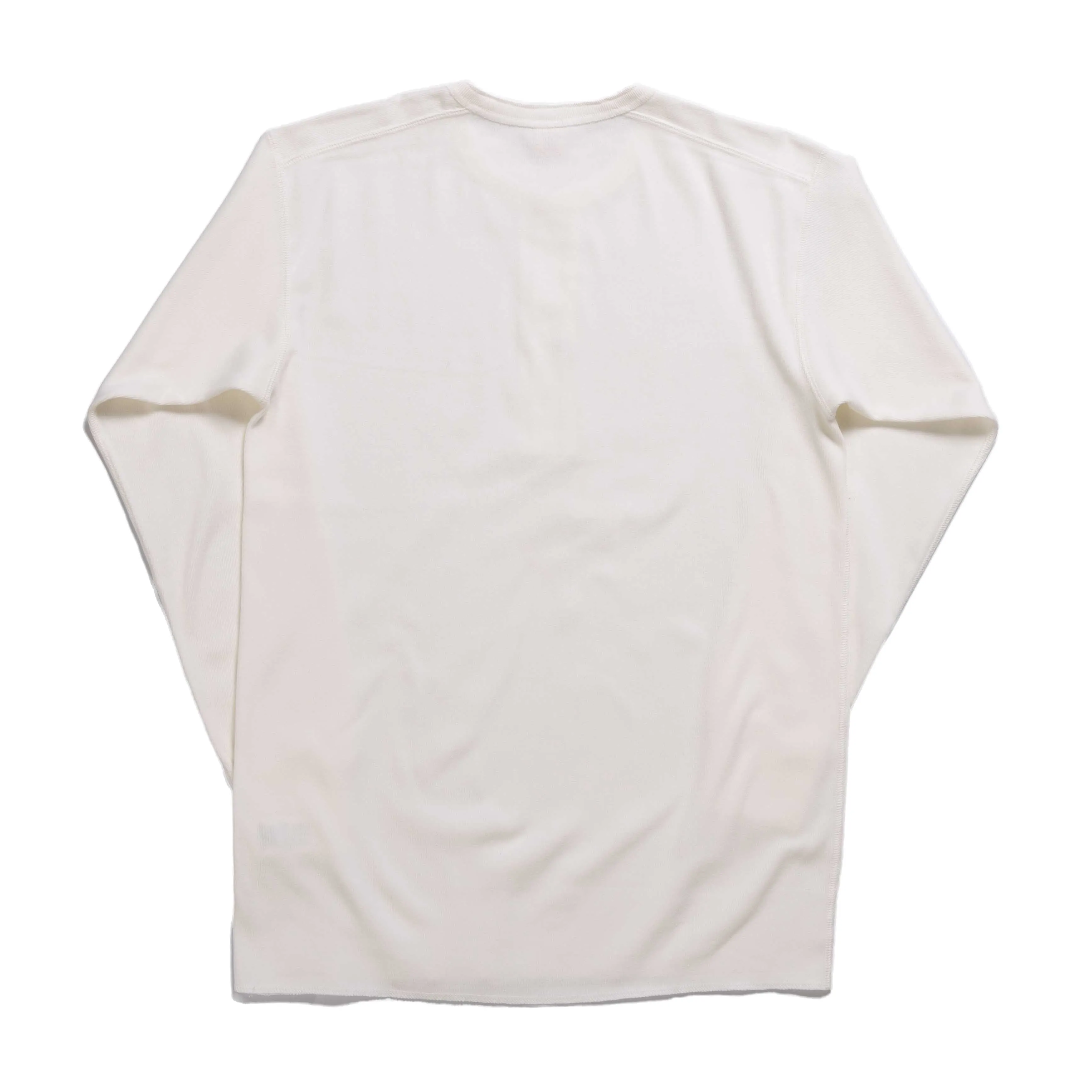 The Real McCoy's Union Henley Undershirt L/S White