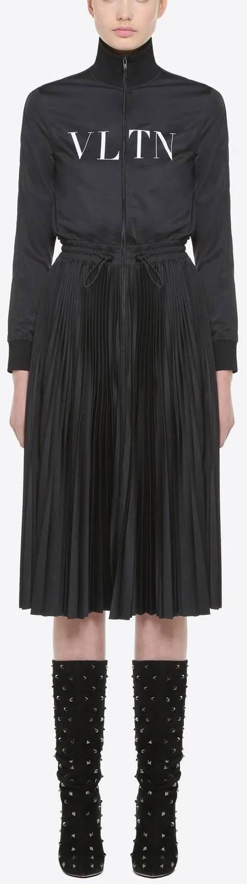 'VLTN' Jersey Dress