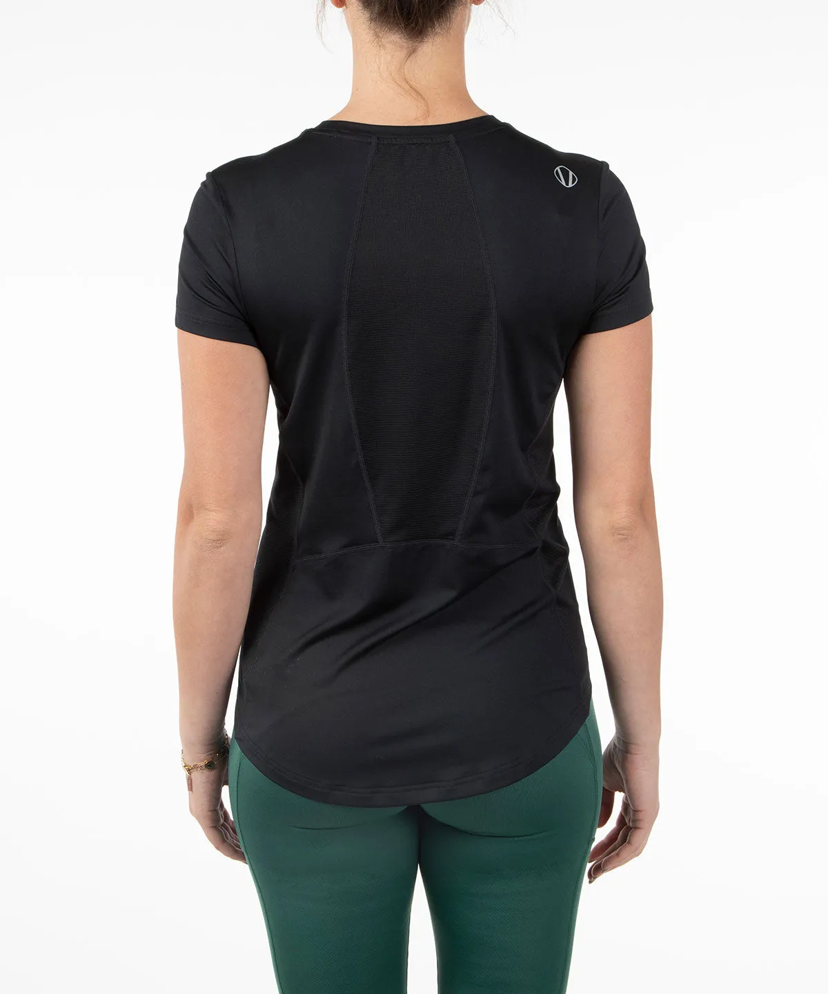 Women's Aria Tee Shirt with Mesh Insert Knit