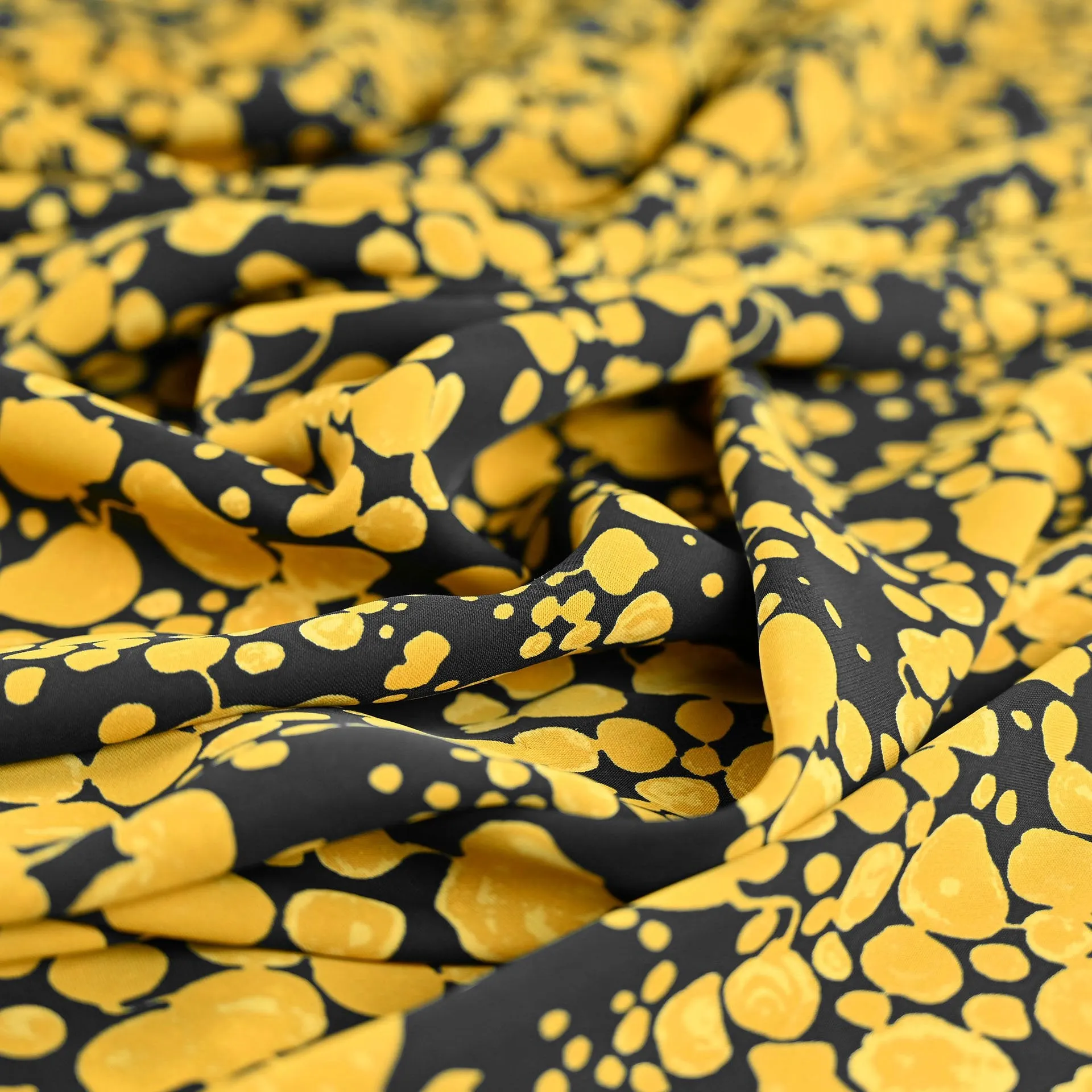 Yellow Print Lightweight Fabric 4203